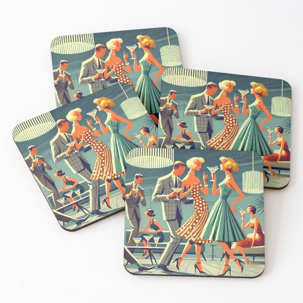 Item preview, Mid Century Modern Cocktail Party Martini Dance Trio designed and sold by Lee Hiller Designs.