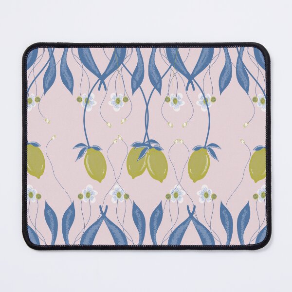 Item preview, Lemon pattern. Mediterranean seamless pattern. Blue background tiles and yellow lemons , endless background. designed and sold by TaniaArtDesign.
