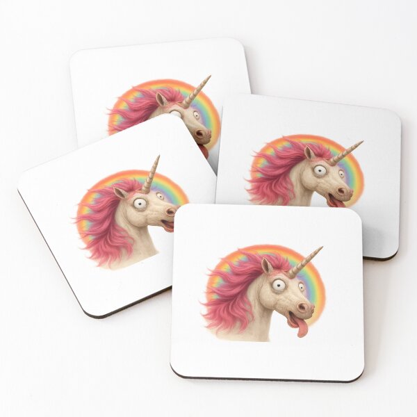 Item preview, Funny Realistic Unicorn Head with Rainbow designed and sold by Simmusss.