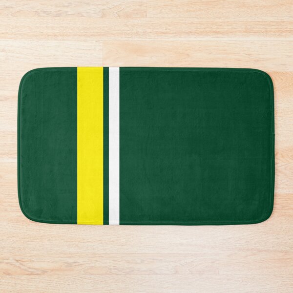 Item preview, Single Racing Stripe Yellow - Thick - Rigth Side - White Pinstripe (British Racing Green) designed and sold by Racing Stripes Only.