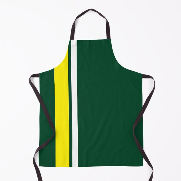 Item preview, Single Racing Stripe Yellow - Thick - Rigth Side - White Pinstripe (British Racing Green) designed and sold by Racing Stripes Only.