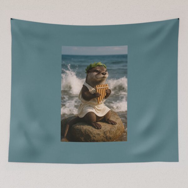 Item preview, Otter Zamfir Playing Pan Flute designed and sold by Tridentulus.