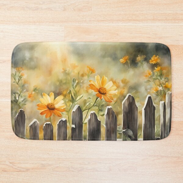 Item preview, Yellow Flowers by Wooden Fence designed and sold by CalmnessbyChoice.