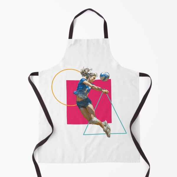 Item preview, Volleyball Receiver Female Athlete Performing Bump with Bold Geometric Pattern designed and sold by daila70.