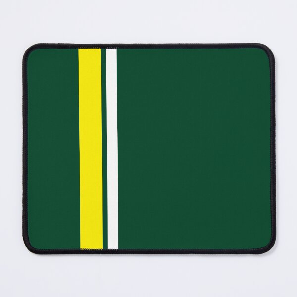 Item preview, Single Racing Stripe Yellow - Rigth Side - White Pinstripe (British Racing Green) designed and sold by Racing Stripes Only.