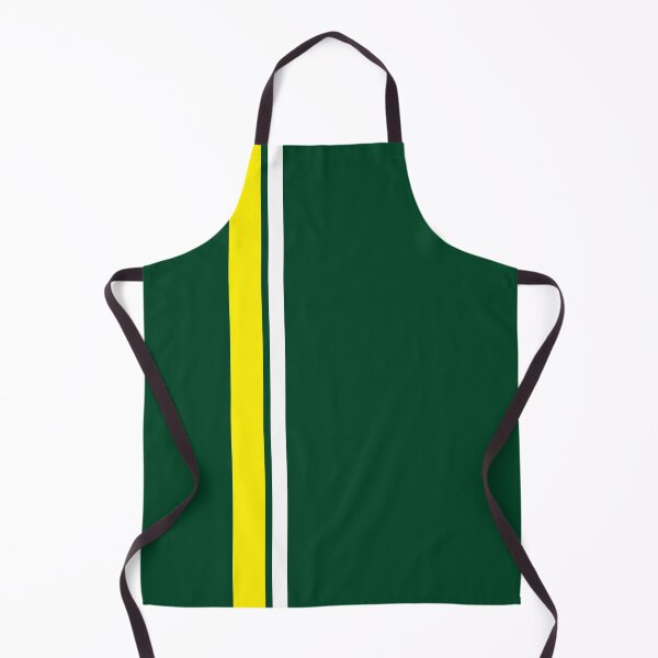 Item preview, Single Racing Stripe Yellow - Rigth Side - White Pinstripe (British Racing Green) designed and sold by Racing Stripes Only.