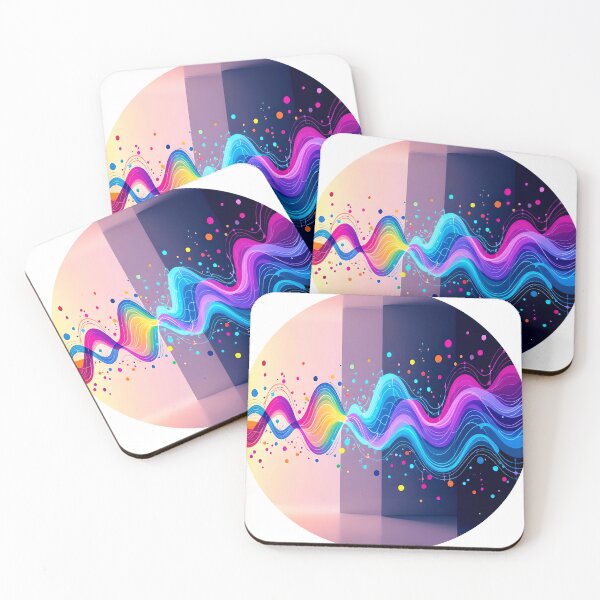 Item preview, soundwaves light room round colorful abstract design designed and sold by SmashingDeals.