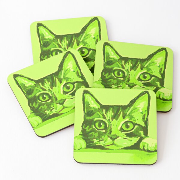 Item preview, Cat Green Ink  designed and sold by SJHorsfall.
