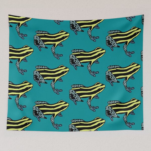 Item preview, Yellow and Blue Poison dart frog designed and sold by Leapingdoe.