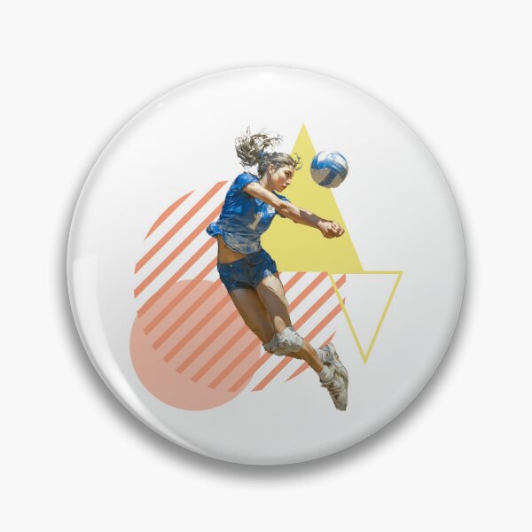 Item preview, Volleyball Libero Player Quick Reaction Dig with Geometric Artwork designed and sold by daila70.