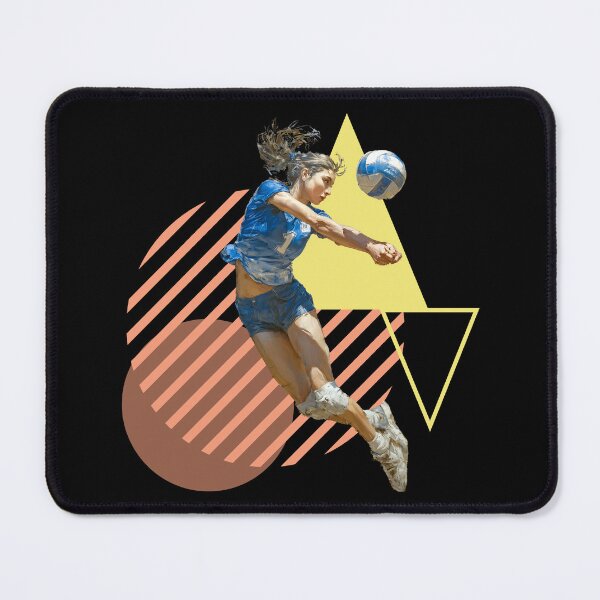 Item preview, Volleyball Libero Player Quick Reaction Dig with Geometric Artwork designed and sold by daila70.