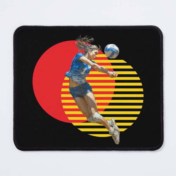 Item preview, Dynamic Volleyball Receiver Bump Motion on Geometric Print for Athletes designed and sold by daila70.