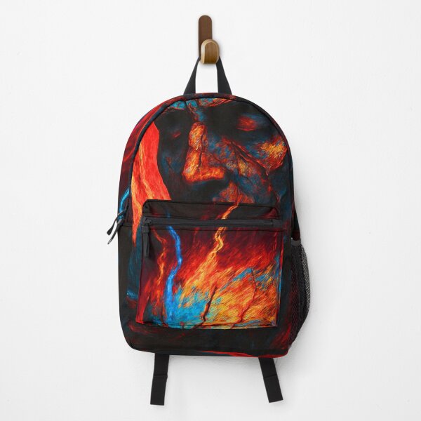Item preview, Echoes Burn Beneath Scars | Surreal Fiery Volcano Artwork designed and sold by DireBlaze.
