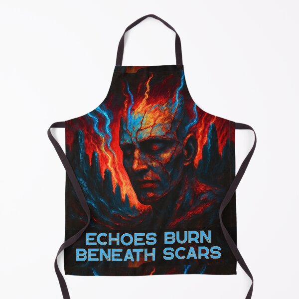 Item preview, Echoes Burn Beneath Scars | Surreal Fiery Volcano Artwork designed and sold by DireBlaze.
