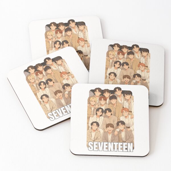 Item preview, SEVENTEEN Name Cartoon illustration Collage K-pop Group designed and sold by AJUNICE STUDIO.