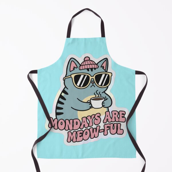 Item preview, Mondays Are Meow-ful Meme Cat designed and sold by MattBStickers.