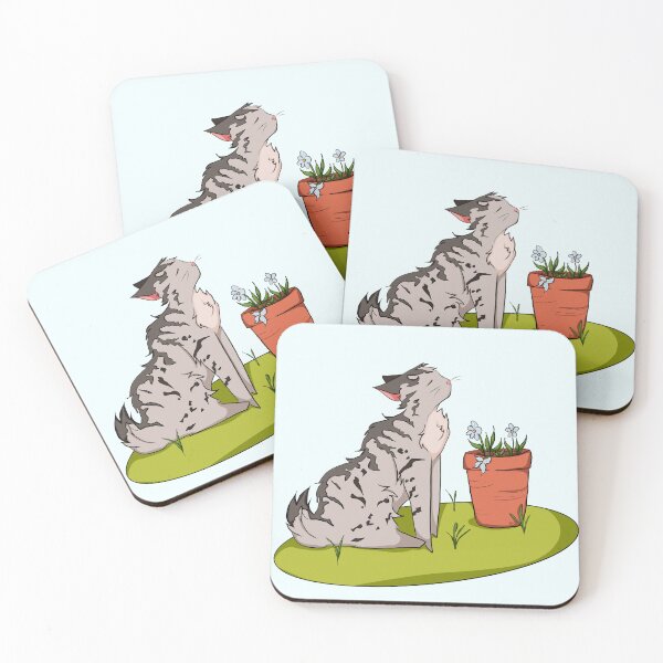 Item preview, Cat Smelling Flowers designed and sold by AnthamaArt.