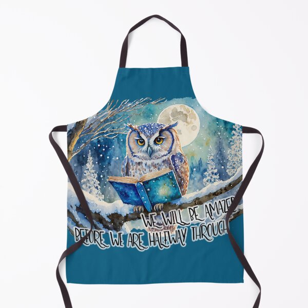 Item preview, We Will Be Amazed Owl with Big Book On A Starry Night designed and sold by ApexDesigners.