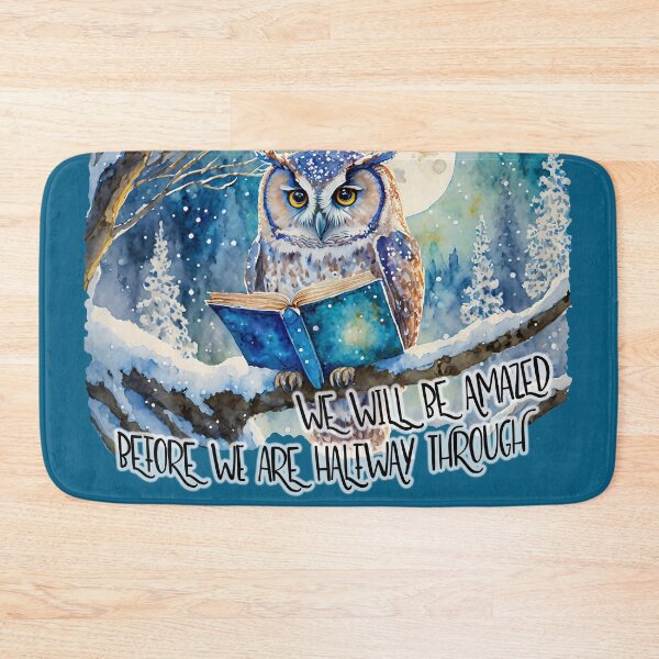 Item preview, We Will Be Amazed Owl with Big Book On A Starry Night designed and sold by ApexDesigners.