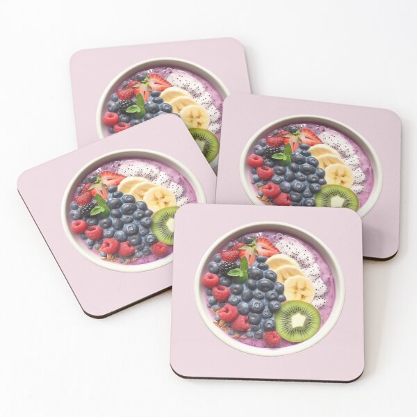 Item preview, Realistic Cartoon Style Fruit Smoothie Bowl designed and sold by Violet Peonies.
