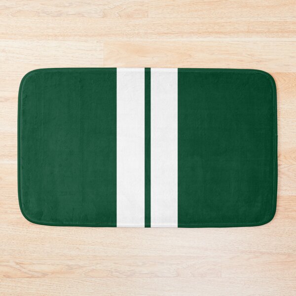 Item preview, Dual Stripes - No Pinstripes - Small Gap (White on British Racing Green) designed and sold by Racing Stripes Only.