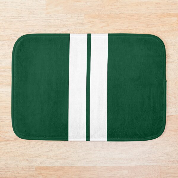 Artikelvorschau, Doppelstreifen – keine Nadelstreifen – kleiner Abstand (Weiß auf British Racing Green) entworfen und verkauft von Racing Stripes Only.