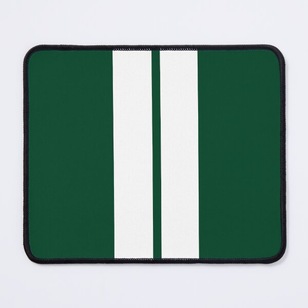 Item preview, Dual Stripes - No Pinstripes - Small Gap (White on British Racing Green) designed and sold by Racing Stripes Only.