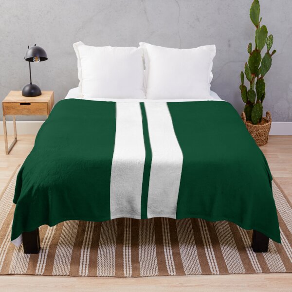 Item preview, Dual Stripes - No Pinstripes - Small Gap (White on British Racing Green) designed and sold by Racing Stripes Only.