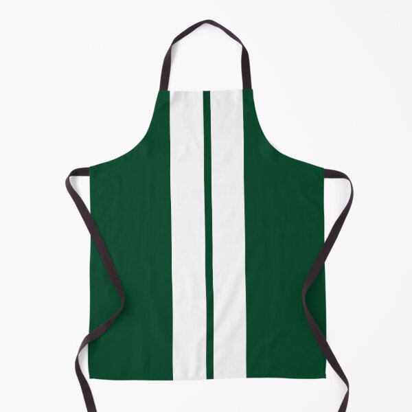 Item preview, Dual Stripes - No Pinstripes - Small Gap (White on British Racing Green) designed and sold by Racing Stripes Only.