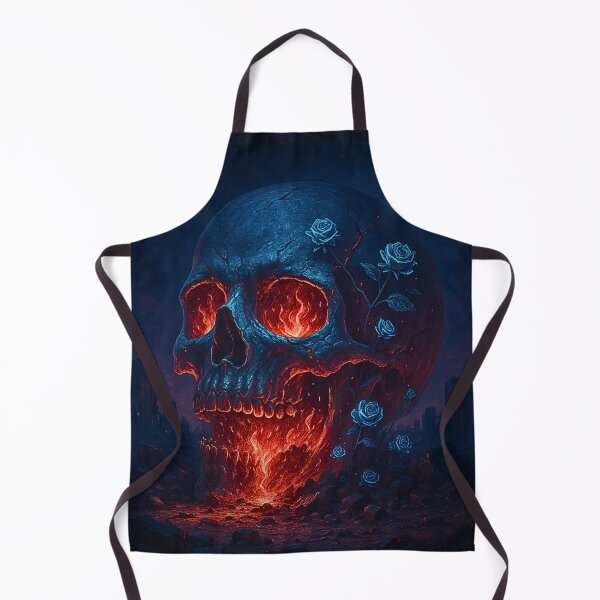 Item preview, Neon Burning Skull Heavy Metal Shirt Design designed and sold by DireBlaze.