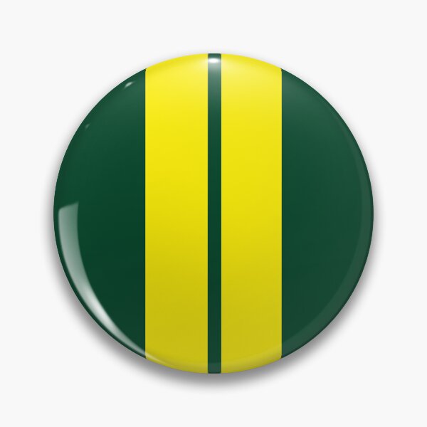 Item preview, Dual Stripes - No Pinstripes - Small Gap (Yellow on British Racing Green) designed and sold by Racing Stripes Only.