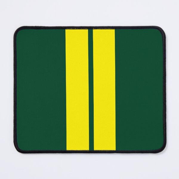 Item preview, Dual Stripes - No Pinstripes - Small Gap (Yellow on British Racing Green) designed and sold by Racing Stripes Only.