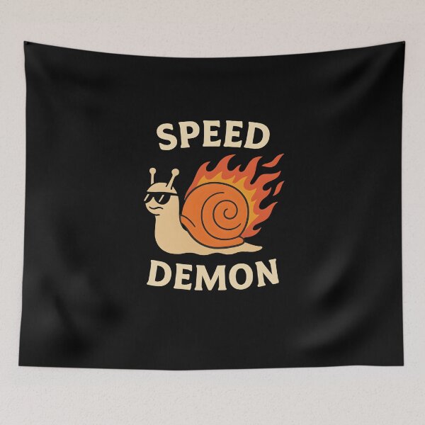 Item preview, Speed Demon Snail – Funny Cartoon Design designed and sold by ArcadiaSilence.