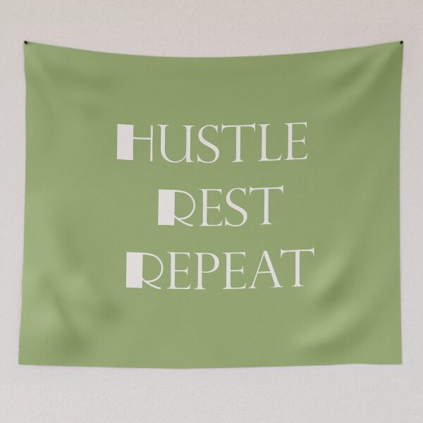 Item preview, Hustle Rest Repeat – Productivity Quote Design designed and sold by ArtNestVerse.