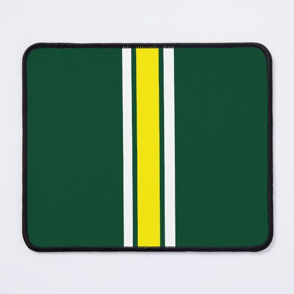 Item preview, Single Stripe with 2 Thick Pinstripes (White & Yellow on British Racing Green) designed and sold by Racing Stripes Only.