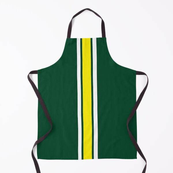 Item preview, Single Stripe with 2 Thick Pinstripes (White & Yellow on British Racing Green) designed and sold by Racing Stripes Only.