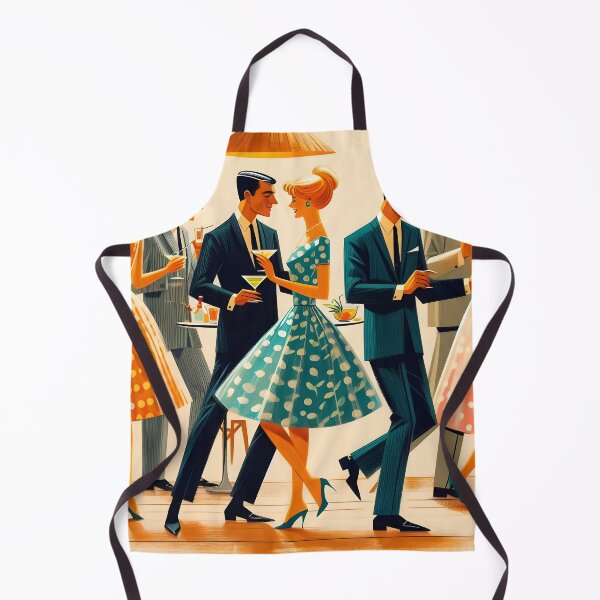 Item preview, Mid Century Modern Cocktail Party Martini Dancing designed and sold by Lee Hiller Designs.