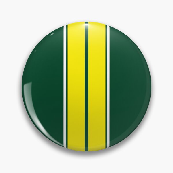 Item preview, British Racing - Dual Racing Stripes 2 White Pinstripes (Yellow - British Racing Green) designed and sold by Racing Stripes Only.