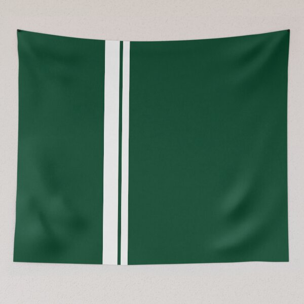 Item preview, Single Racing Stripe White - Rigth Side - White Pinstripe (British Racing Green) designed and sold by Racing Stripes Only.