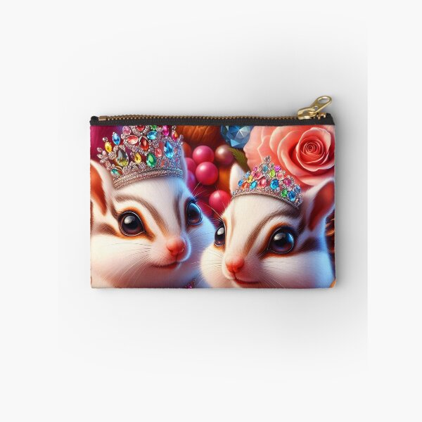 Item preview, Pearl Sisters – White Chipmunks with Tiaras and Crystal Hearts designed and sold by EmeraldeaArt.
