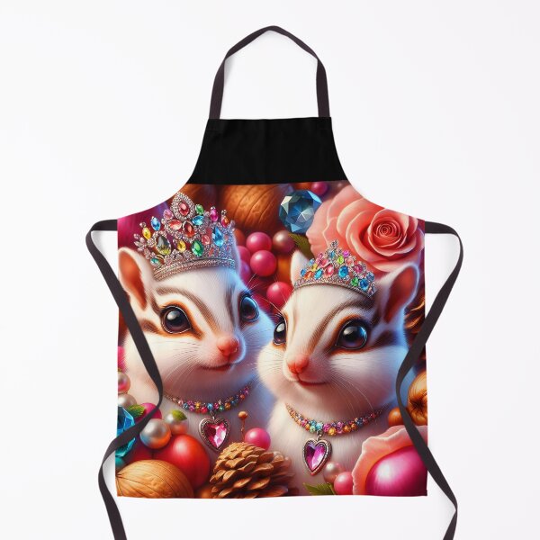 Item preview, Pearl Sisters – White Chipmunks with Tiaras and Crystal Hearts designed and sold by EmeraldeaArt.