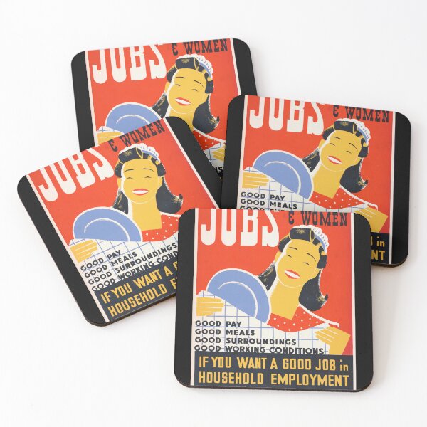 Item preview, Vintage WPA Art Poster | Illinois WPA Project | 1930s New Deal | Women in Workforce | Bold Colors & Historic Design designed and sold by artofuniverse.