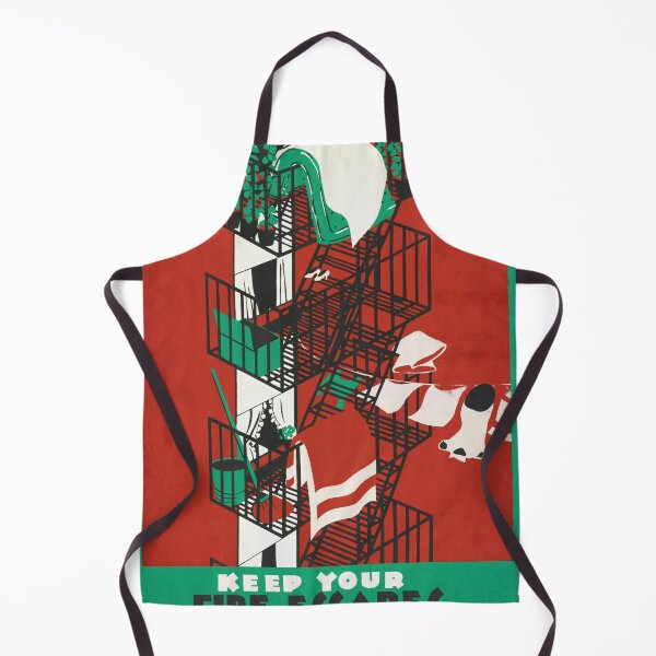 Item preview, Vintage NYC Fire Safety Poster | Art Deco Urban Design | Mid-20th Century Public Safety & Urban Development designed and sold by artofuniverse.