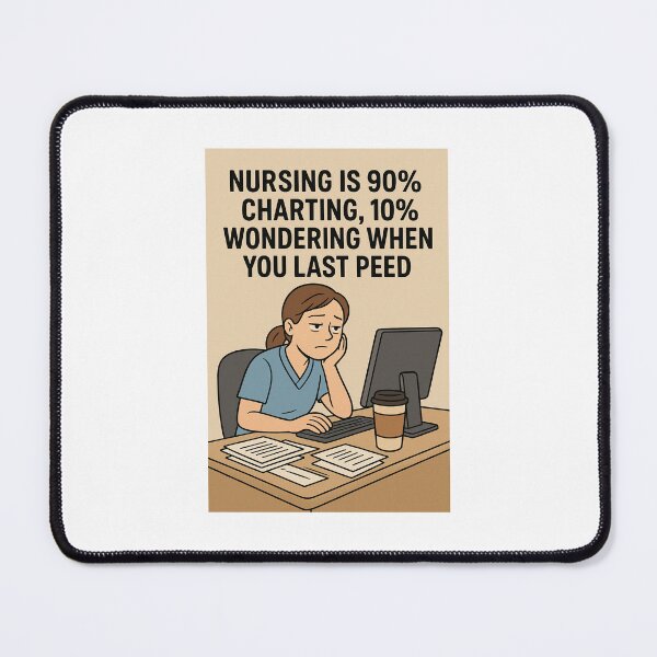 Item preview, Nursing is 90% charting, 10% wondering when you last peed designed and sold by Twin2too.