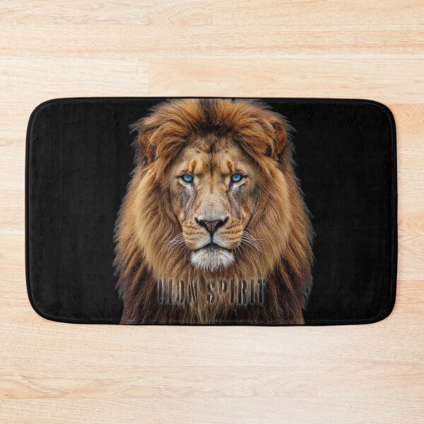 Item preview, Majestic Lion Face with Blue Eyes | Wildlife Animal Art Print designed and sold by cabana.space.