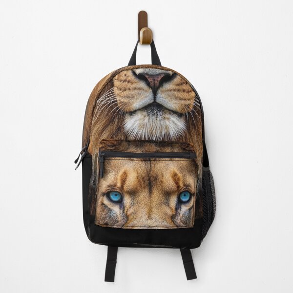 Item preview, Majestic Lion Face with Blue Eyes | Wildlife Animal Art Print designed and sold by cabana.space.