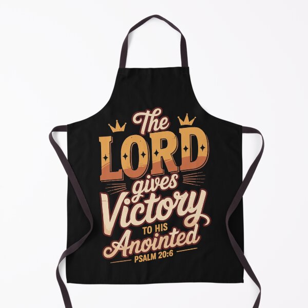 Item preview, The Lord Gives Victory to His Anointed - Psalm 20:6 Christian Bible Verse Design designed and sold by HahaHandlesHub.