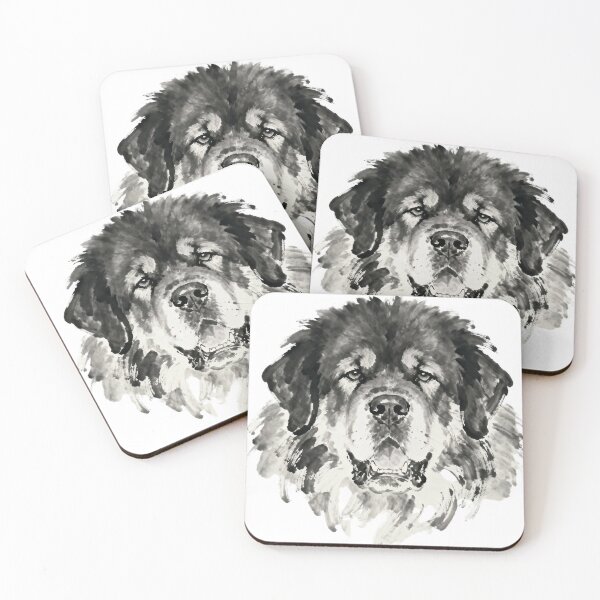 Item preview, Tibetan Mastiff Ink Painting Close-up designed and sold by forget45studio.