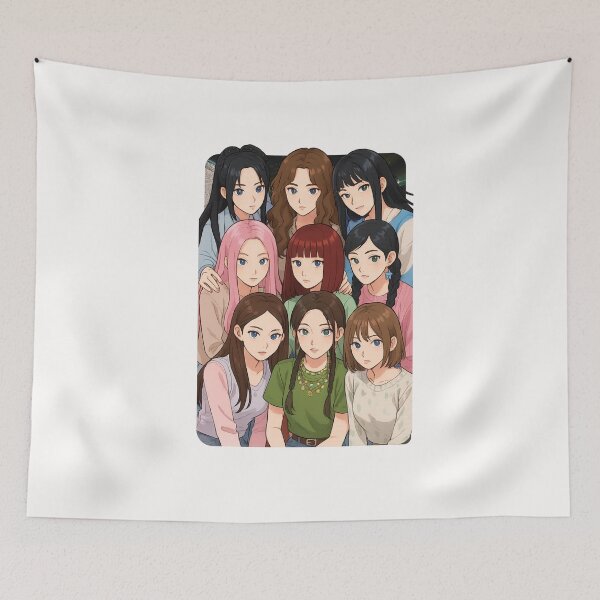 Item preview, TWICE Cartoon illustration Collage K-pop Group designed and sold by AJUNICE STUDIO.