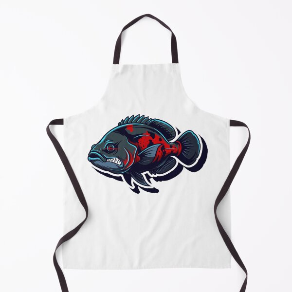 Item preview, Fierce Oscar Fish Logo – Unique Predator Sticker Design designed and sold by Vextura.